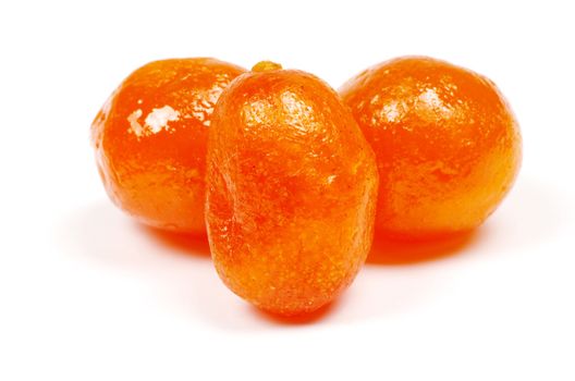 Dried kumquat isolated on a white background