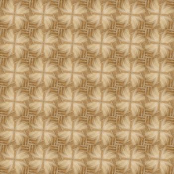 Seamless tileable background. Big beige fur flowers retro texture with an old-fashioned twist