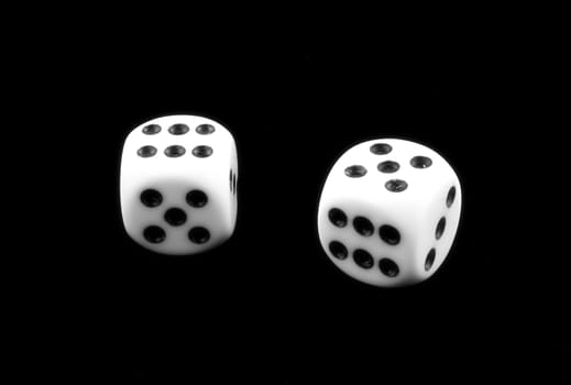 Black and white dice