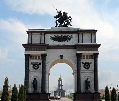 Arch of the memorial of Kursk battle in Russia
