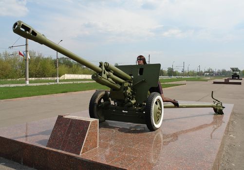 Large antitank gun of the times World War II