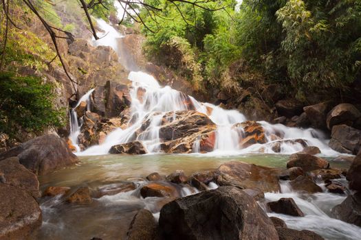 Deep forest Waterfall in Chantaburi, eastern of Thailand