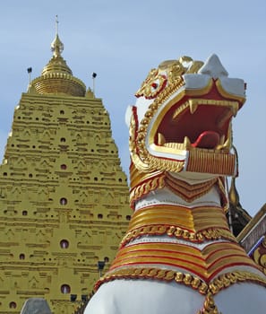 Tiger pagoda in temple, Thailand