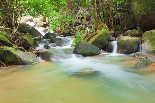 Deep forest Waterfall in Chantaburi, eastern of Thailand