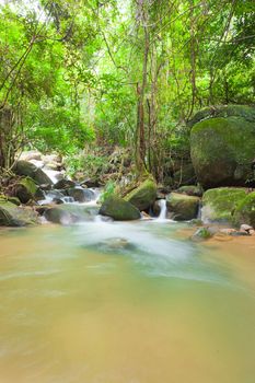 Deep forest Waterfall in Chantaburi, eastern of Thailand