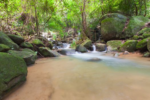 Deep forest Waterfall in Chantaburi, eastern of Thailand