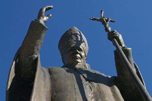 Pope John Paul II statue in Marija Bistrica , Croatia