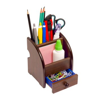 Office wooden stand for pens and pencils