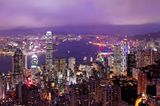 Hong Kong skyline at night