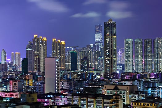 night view of Hong Kong