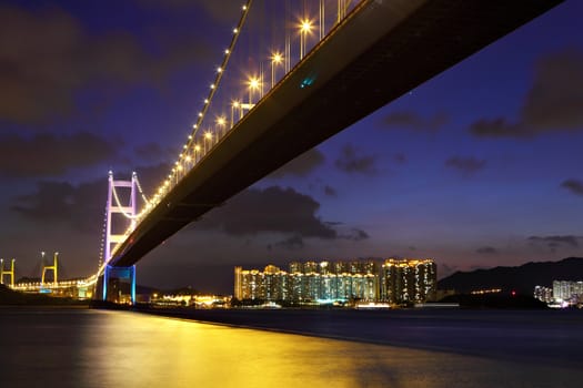 Tsing Ma Bridge in Hong Kong