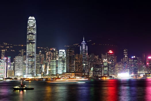 Hong Kong skyline at night