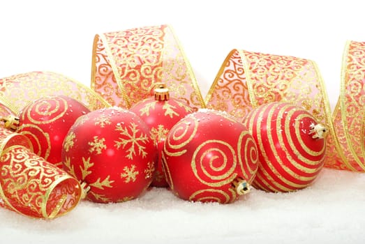 christmas balls isolated on a white background