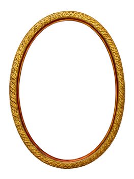 gold-patterned frame for a picture on a white background