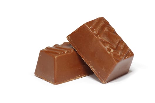 chocolate sweets isolated on a white background