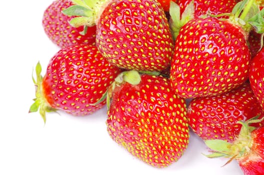 strawberries isolated on white