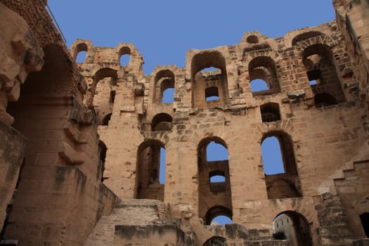 The amphitheater in El-Jem, Tunisia