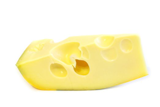 piece of cheese isolated  on white background