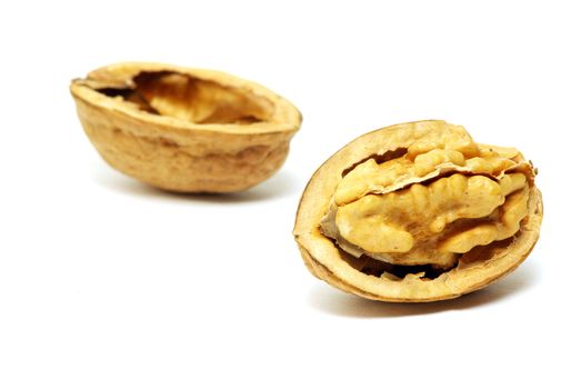  walnuts isolated on a white background