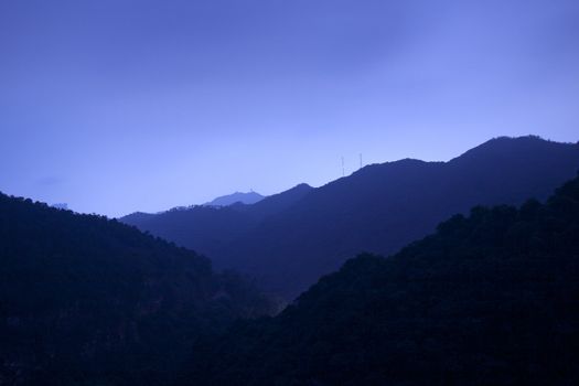 Mountains at night