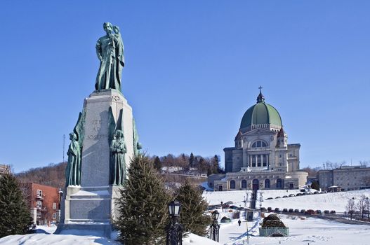 View of the Saint Joseph Oratory in Montreal, Canada.