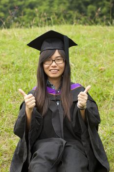 Asian girl graduation