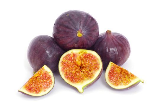 fresh figs isolated on white background