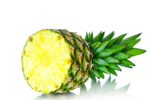 fresh pineapple isolated on the white background