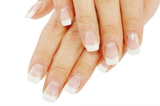 Beautiful woman hands with manicure