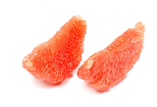 halves grapefruit isolated on a white background