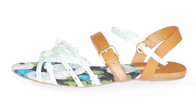 female sandals on a white background