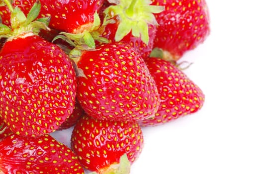 strawberries isolated on white