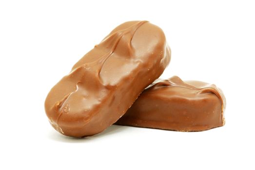 Delicious  chocolate confetti isolated on white