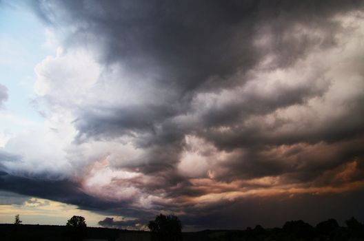sky with clouds and sun