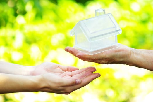 The house in human hand