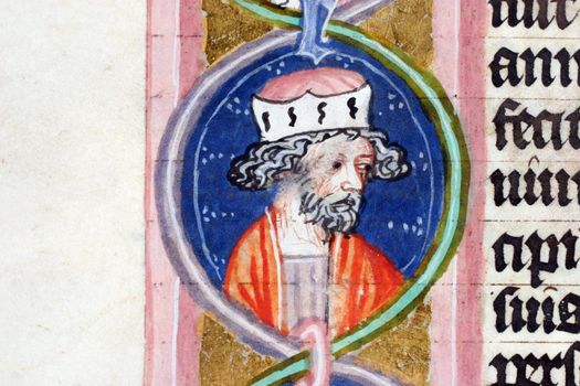 Illustration in an old bible book