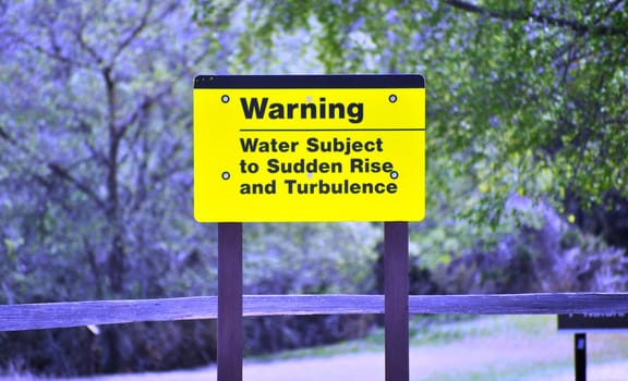 Sign warning water rise