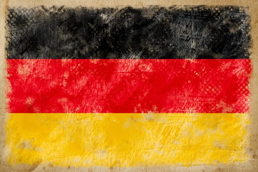 Germany flag grunge  on old vintage paper