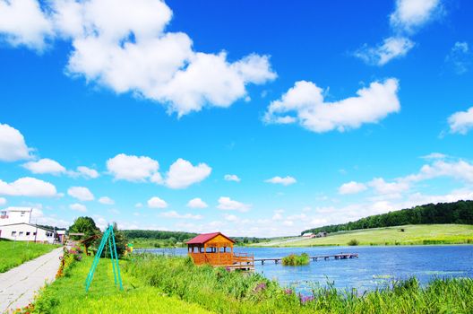  landscape of the blue sky