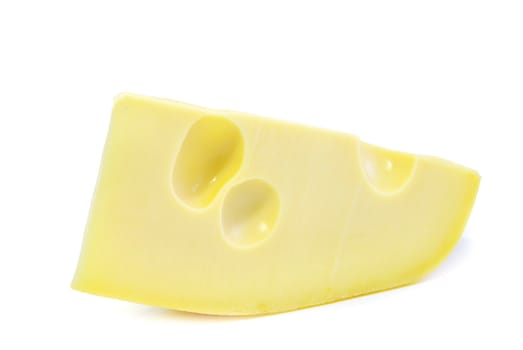 piece of cheese isolated  on white background
