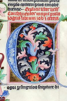 Illustration in an old bible book