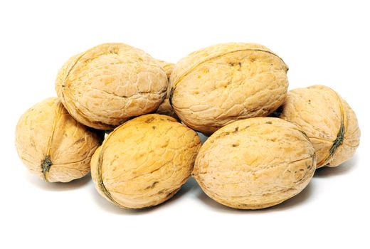 walnuts isolated on a white background