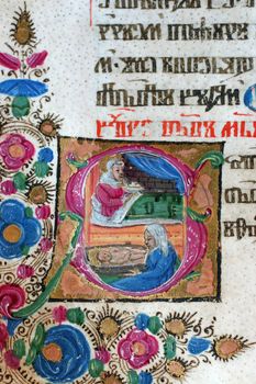 Illustration in an old bible book