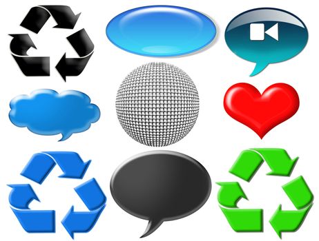 Speech bubbles ready for your text