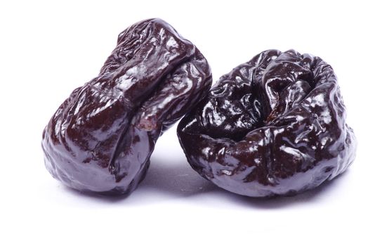 dried plum on a white background