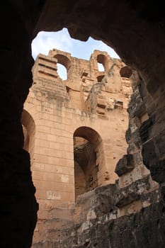 The amphitheater in El-Jem, Tunisia
