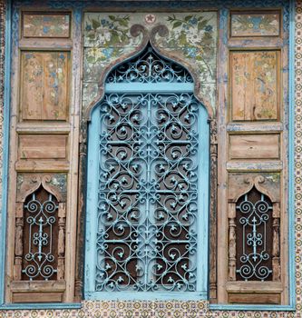 Old Tunisian window with classical Arab ornaments