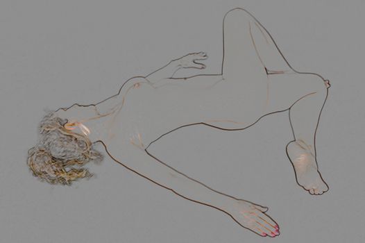 Illustration of a nude woman