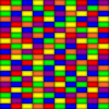 Glowing rectangles in primary colors, seamlessly tileable