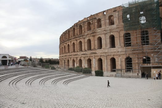 The amphitheater in El-Jem, Tunisia